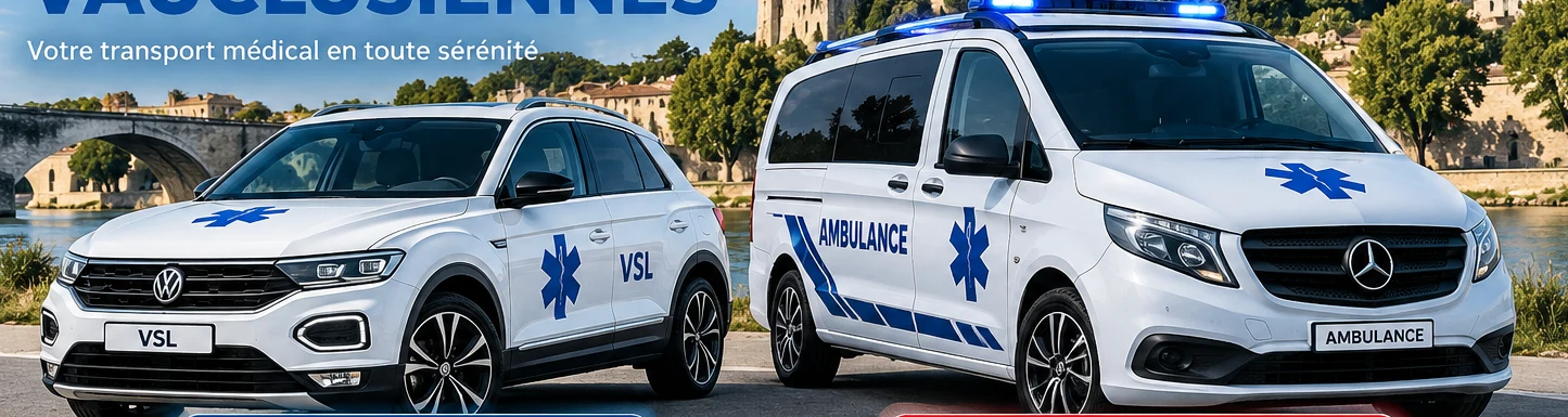 Illustration d’un Volkswagen T-Roc VSL et d’un Mercedes Vito ambulance